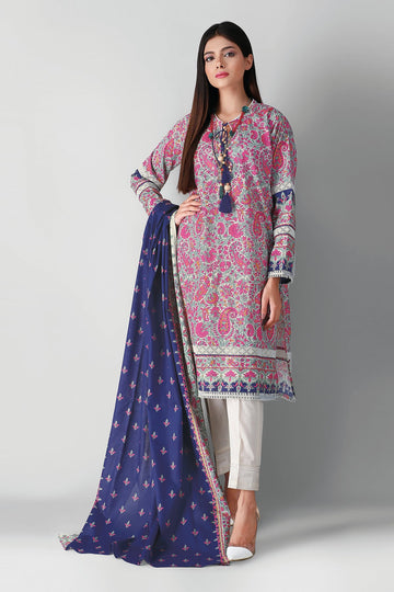 L21336 Pink Khaadi Autumn Collection 2021